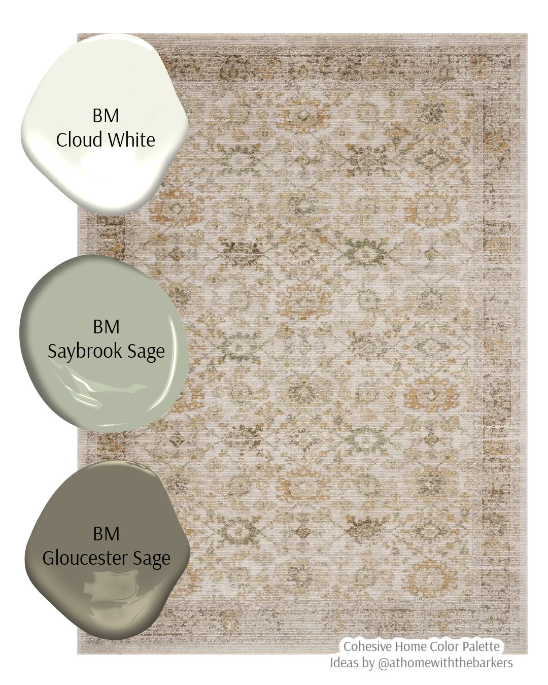 Rug pairing and Paint color combination for BM Gloucester Sage  

 #LTKHome #LTKSaleAlert