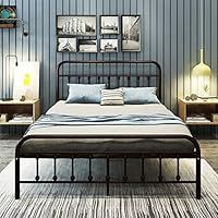 Metal Bed Frame Queen Size Platform with Vintage Headboard and Footboard Sturdy Metal Frame Premium  | Amazon (US)