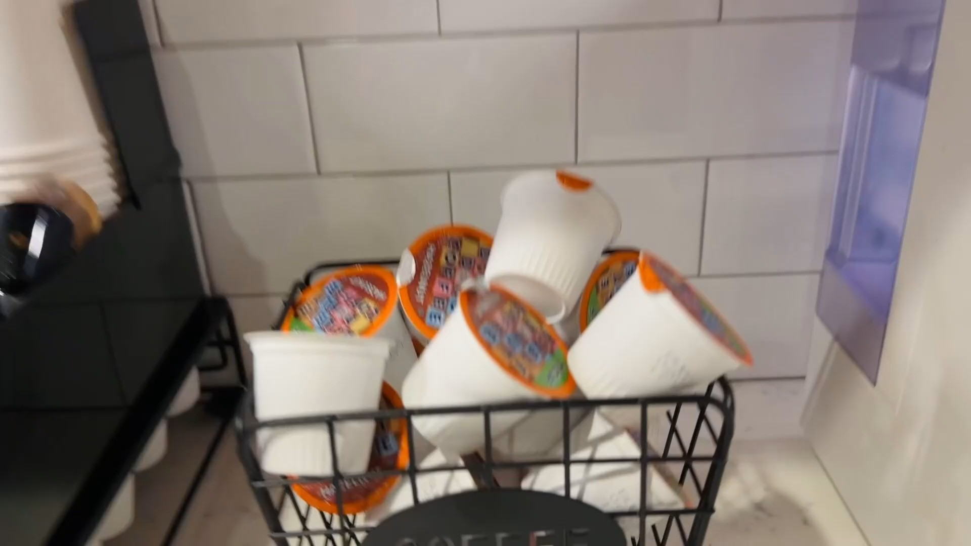 This coffee pod holder is such a cute way to keep K-Cups out on the counter. I love the matte black metal basket, the wooden feet, and the way it looks next to the coffee maker while still keeping everything easy to grab.

As an Amazon Associate, I earn from qualifying purchases.

#LTKmorningroutine #LTKHome