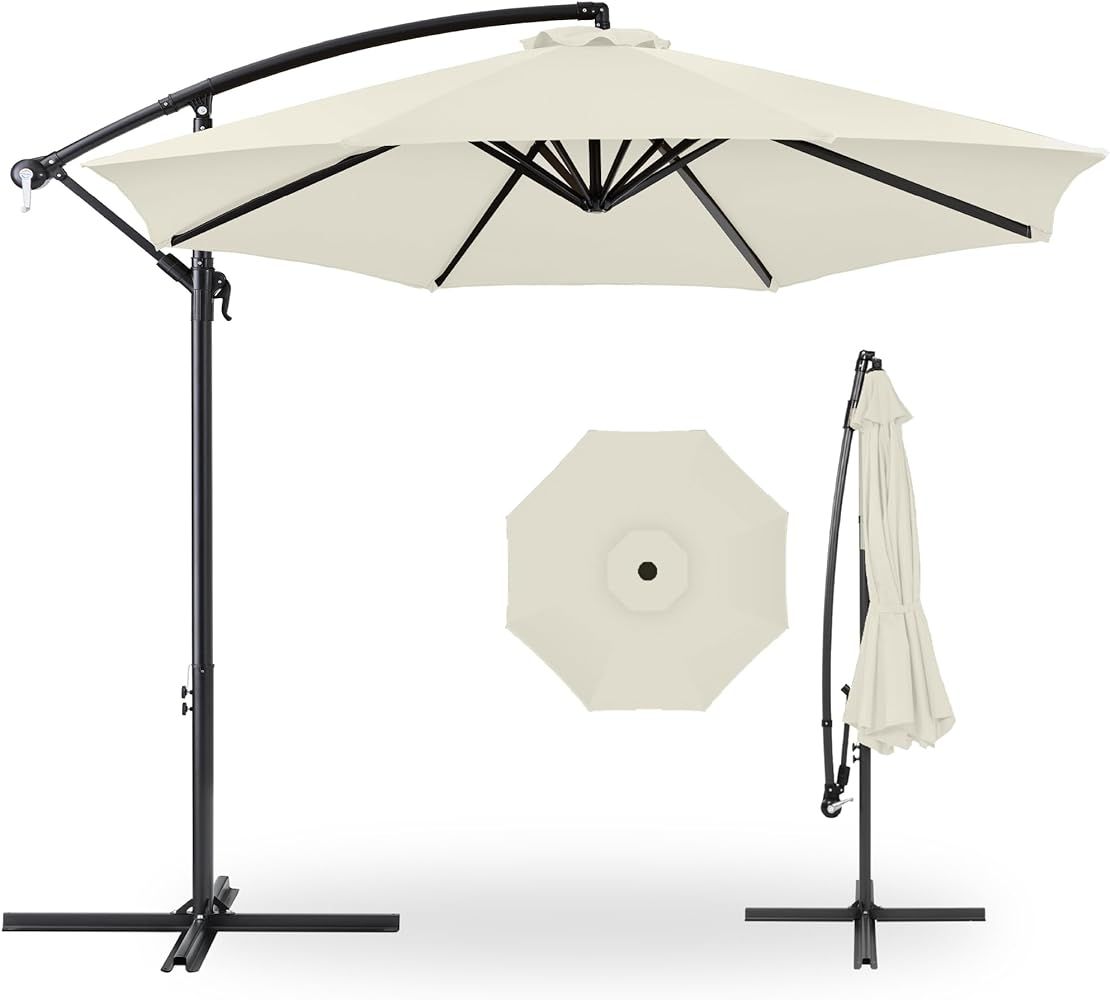 Best Choice Products 10ft Offset Hanging Market Patio Umbrella w/Easy Tilt Adjustment, Polyester ... | Amazon (US)