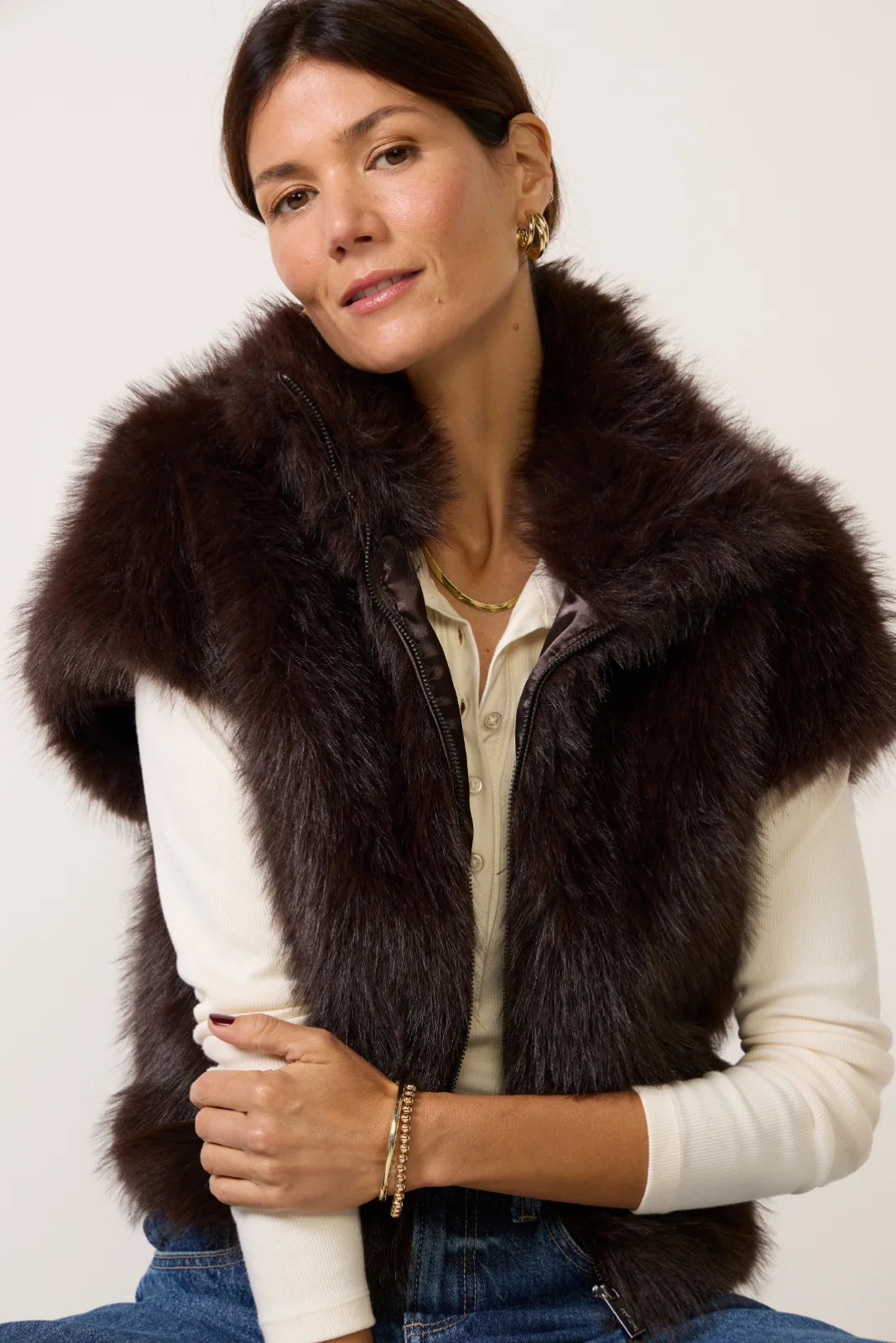 Silky Fur Vest | Evereve
