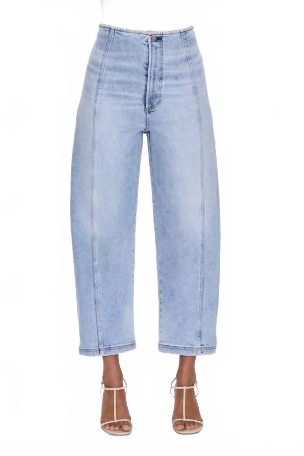 Blair High Rise Seamed Barrel Jean In Pristine | Shop Simon