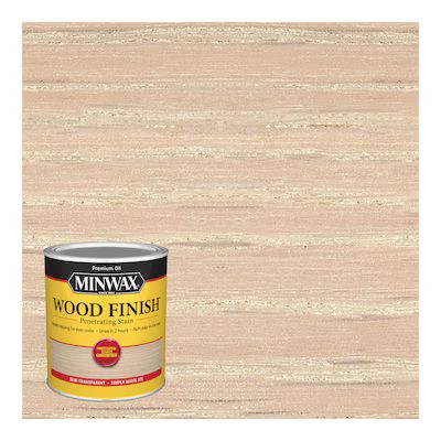 Shop Minwax Minwax Wood Finish Oil-Based Simply White Semi-Transparent Interior Stain (1-Quart) | Lowe's