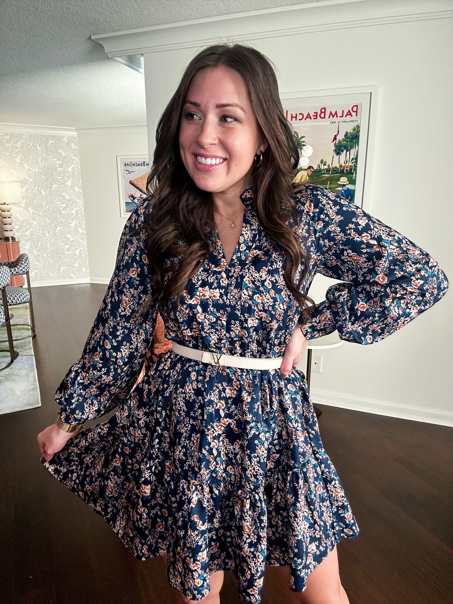If in between sizes, size down! Wearing “multicolor” in a 2 🤍 Perfect dress for a spring wedding or vacation 🫶🏼

I paired a belt to add a fun neutral, but a blazer and boots would be cute too 😍

#LTKunder50 #LTKunder100 #LTKwedding