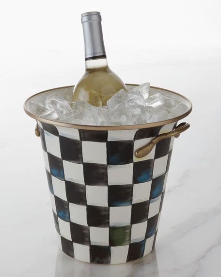 MacKenzie-Childs Courtly Check Enamel Wine Cooler | Neiman Marcus
