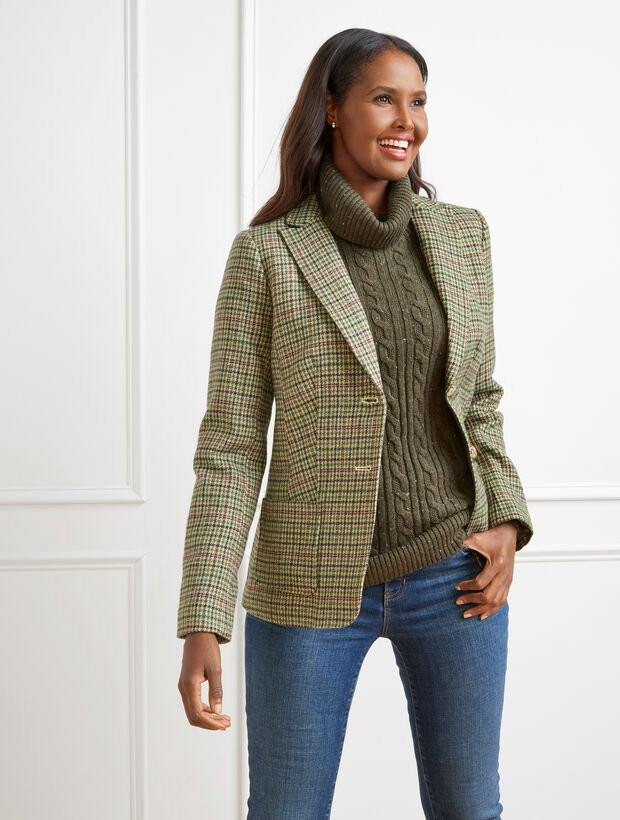 Classic Shetland Blazer - Rustling Plaid | Talbots