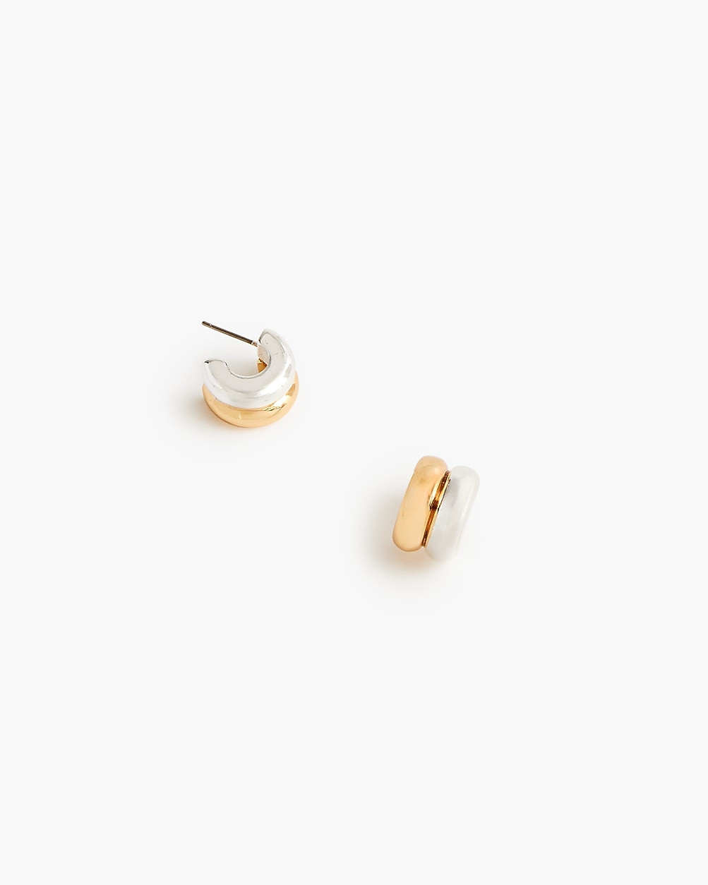 Mixed-metal double-hoop earrings | J.Crew Factory