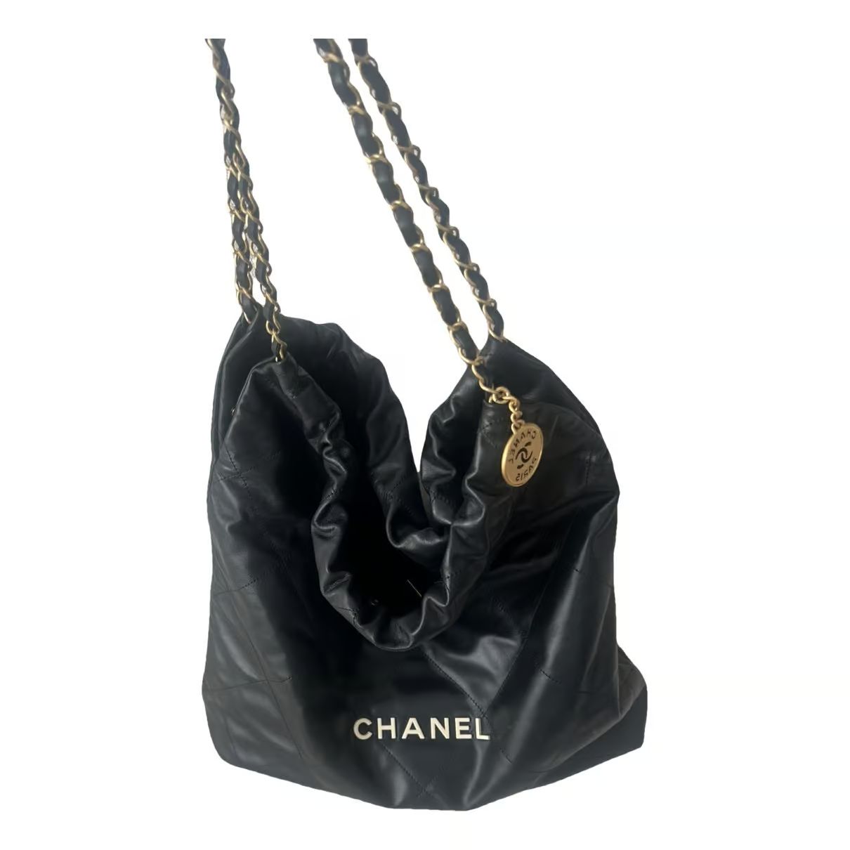 Chanel 22 leather handbag Chanel Black in Leather - 35784681 | Vestiaire Collective (Global)