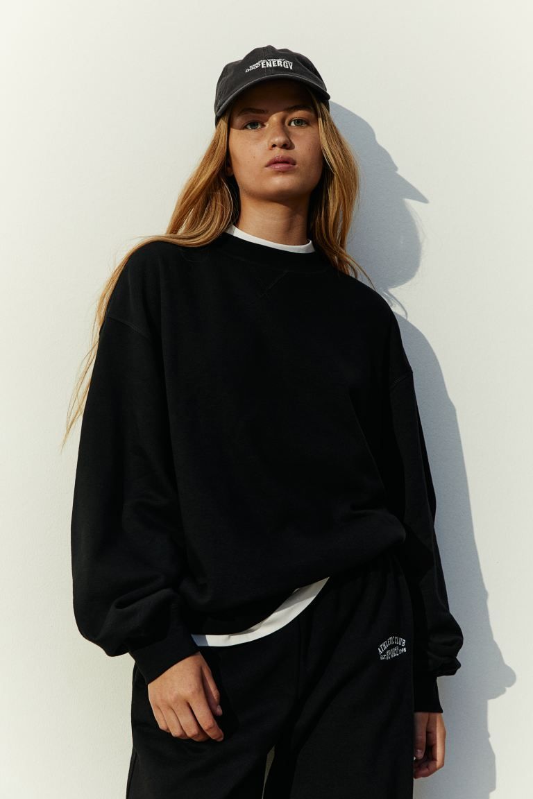 Oversized Sweatshirt - Black - Ladies | H&M US | H&M (US + CA)