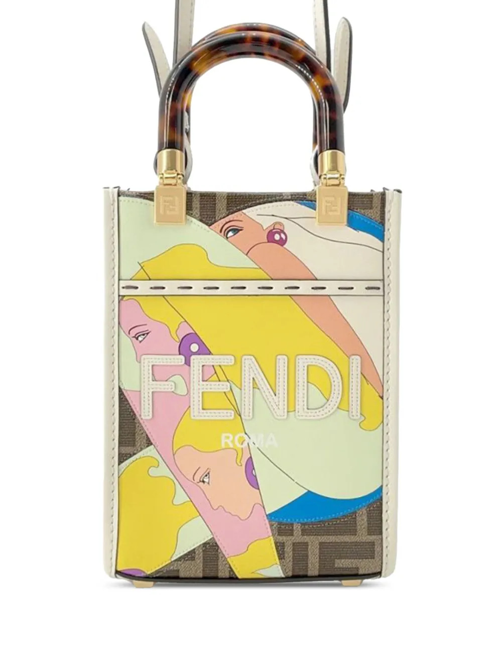 Fendi Pre-Owned 2010-2025 Mini Zucca Coated Canvas Hairdo Girls Sunshine Shopper Tote Satchel | B... | Farfetch Global