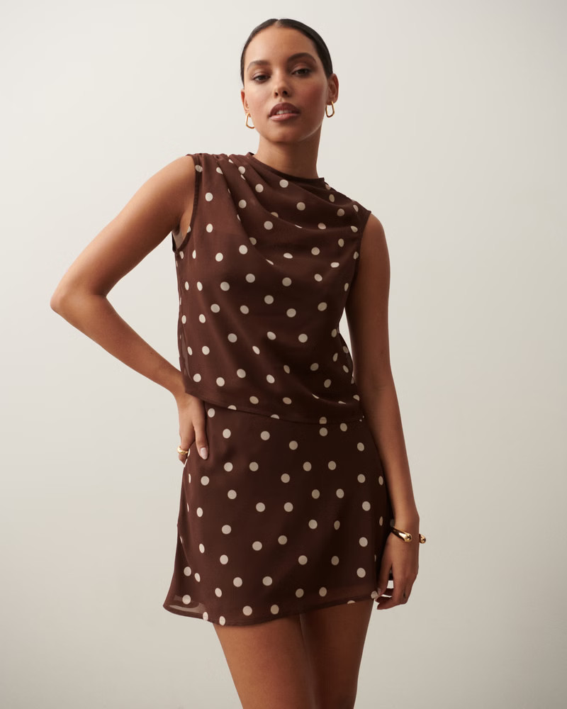 Sheer High-Neck Set Top | Abercrombie & Fitch (US)