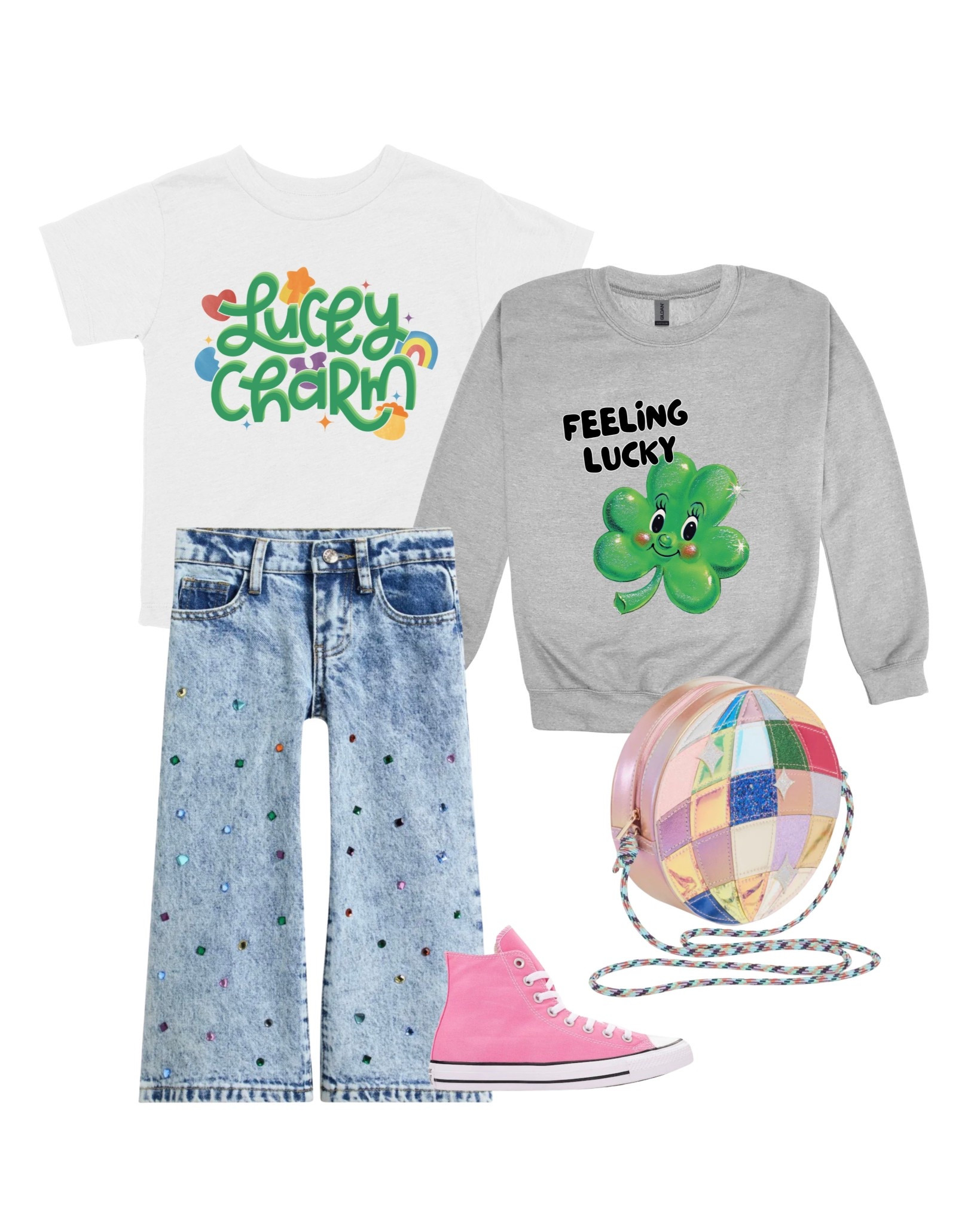 Easy lucky charm outfit for kids 🍀

Comfy, playful, and perfect for everyday wear.

Graphic tee and sweatshirt are from my shop peachandgoldie.com 

#luckycharm #kidsstyle #kidsoutfitinspo #luckystyle #stpatricksdaykids #luckyvibes

#LTKKids