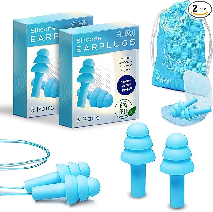 Soft Ear Plugs for Sleeping Noise Reduction, Made of Silicone, Suitable for Sleeping & Swimming, ... | Amazon (US)