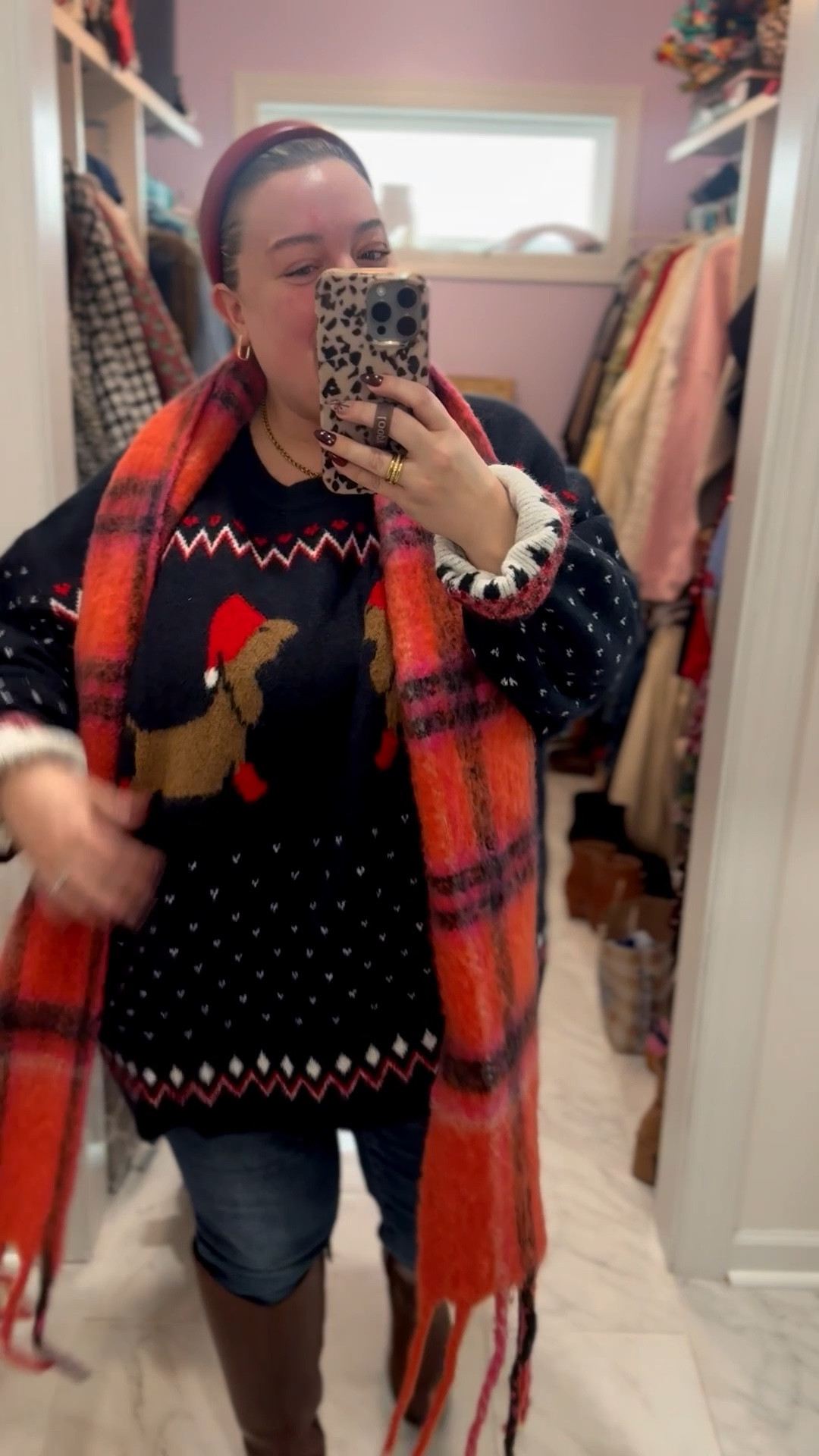 Of course the power was out while I was getting ready and then came back on as soon as I was finished 🤣 so excuse the hair. But I love this comfy cozy look! This dachshund of the day sweater is from H&M and it’s so cute!! 

#LTKHoliday #LTKootd #LTKPlusSize