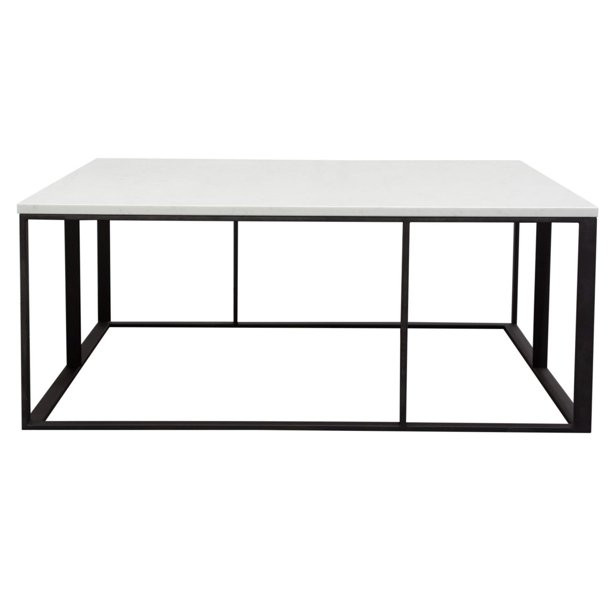 Square Cocktail Table in White Finish | Walmart (US)