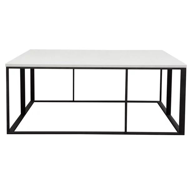 Square Cocktail Table in White Finish | Walmart (US)