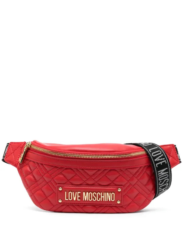 Love Moschino logo-lettering Belt Bag | Red | FARFETCH | Farfetch Global