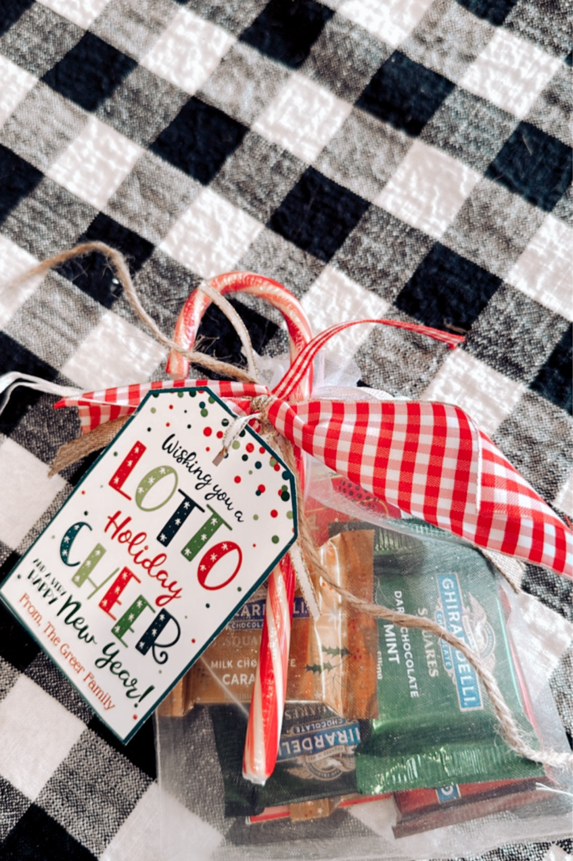 Need to buy for a lot of people? Then here is your answer! Spend as little or as much as you want on Lotto txts. This cute bag with goodies is fun & festive & the custom tag is the perfect topper🎄

#LTKSeasonal #LTKHoliday #LTKGiftGuide