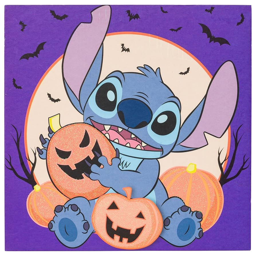 Silver Buffalo Disney Lilo and Stitch Halloween Glitter Box Wall Sign Featuring Stitch, 6" x 6" x... | Amazon (US)