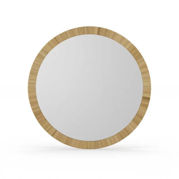 MoDRN Natural Boho Round Rattan Wall Mirror | Walmart (US)