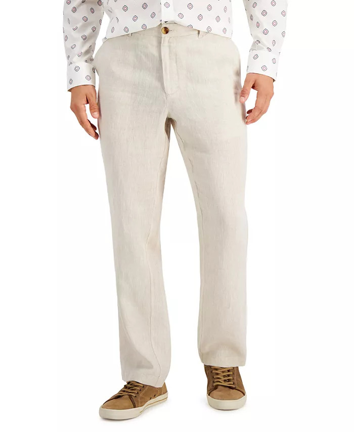 Club Room Men's 100% Linen Pants, Created for Macy's - Macy's | Macy's