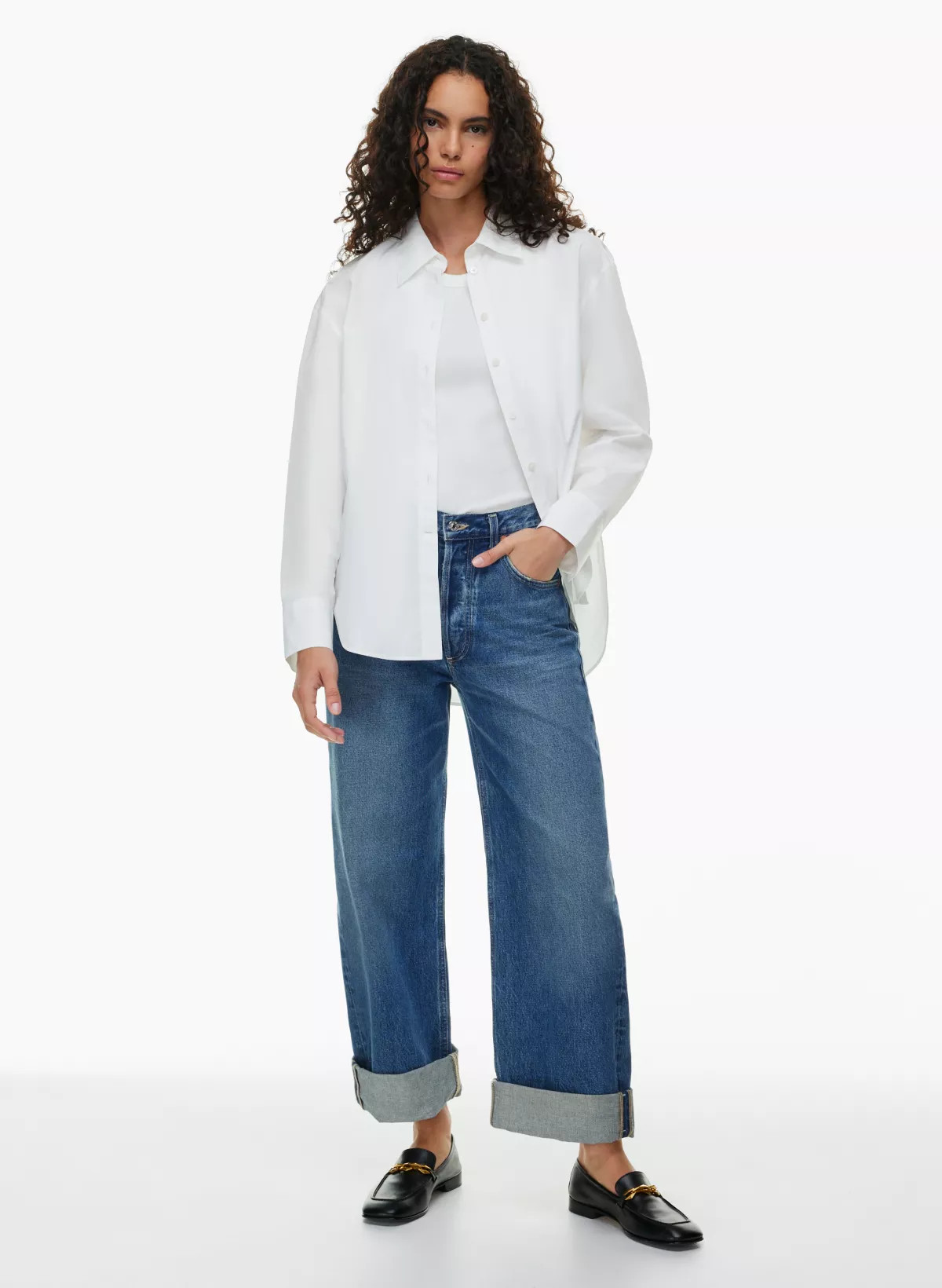 AYLA BAGGY CUFFED JEAN | Aritzia