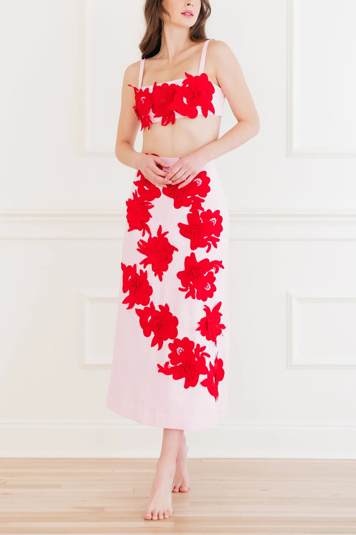 Contrast 3D Flower Bralette | Casalina