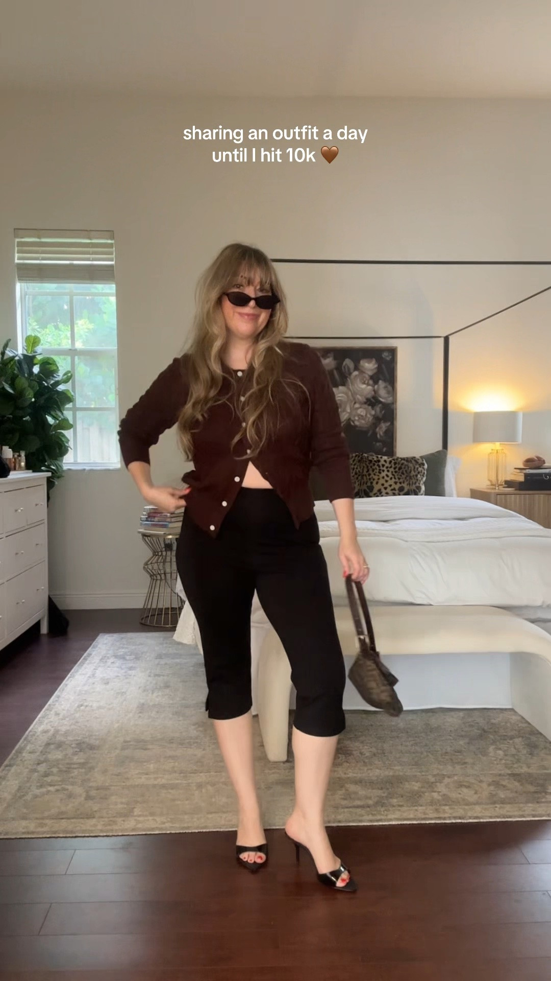 Outfit of the day! Sharing an outfit every day until I hit 10k on TikTok! Today’s outfit is a great fall outfit idea if you live somewhere warm like me! South Florida girlies: the perfect fall transitional outfit is a pair of capris and a cardigan with a great heel

#LTKSeasonal