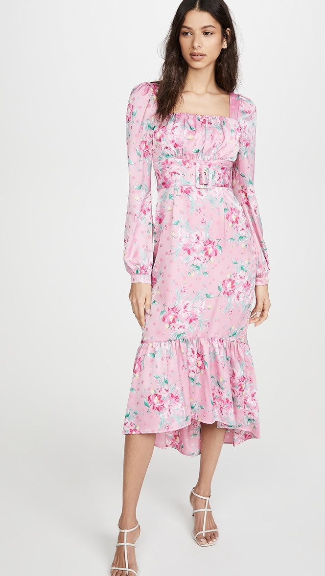 Flirt Belted Bustier Midi Dress | Shopbop