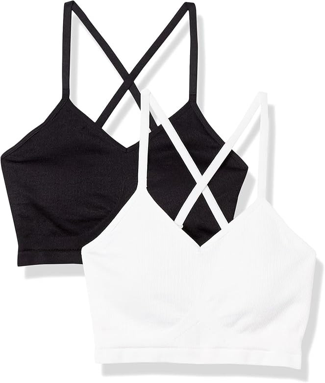 Amazon Essentials Women's Light-Support Strappy Seamless Sports Bra, Pack of 2 | Amazon (US)