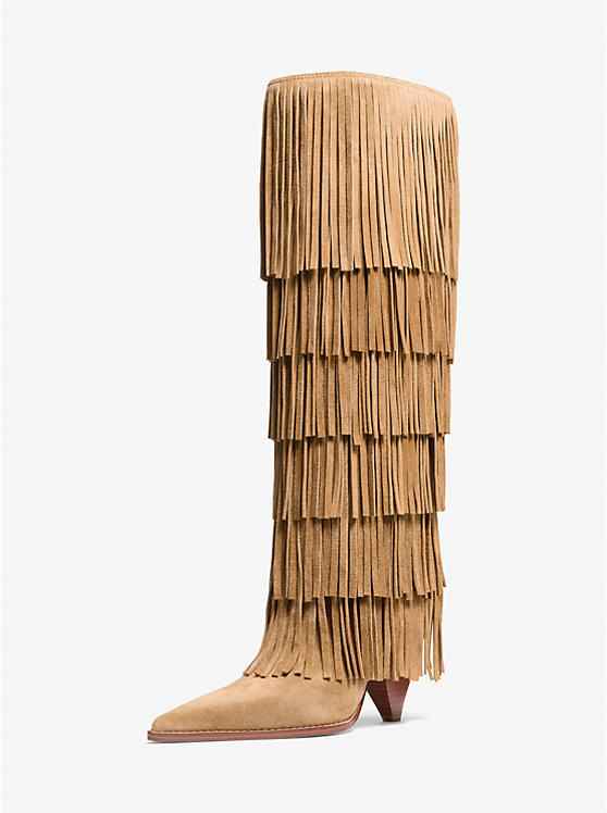 Jayla Fringed Suede Tall Boot | Michael Kors US