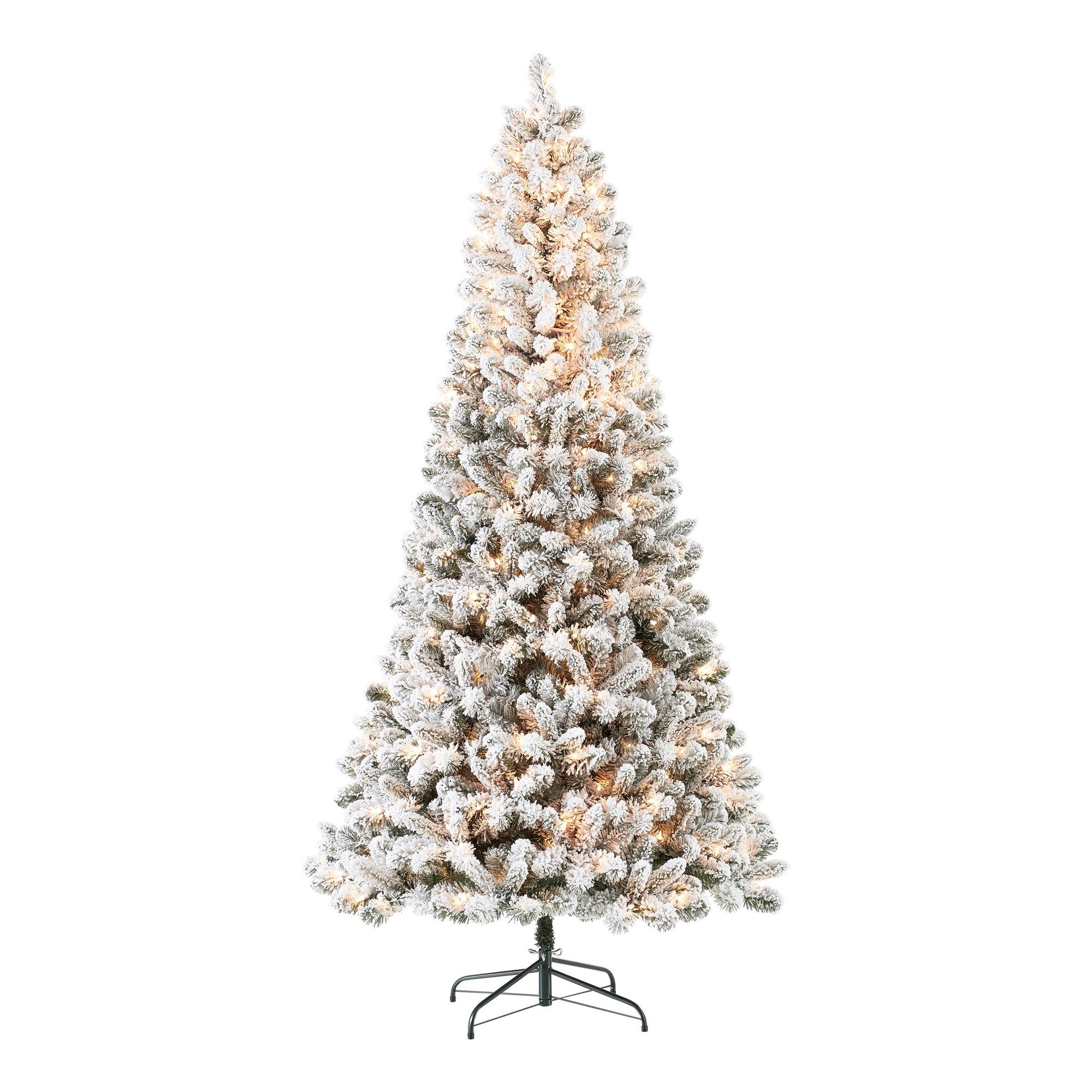 Holiday Time Pre-Lit Flocked Frisco Pine Christmas Tree, Clear Lights, 7.5’ | Walmart (US)