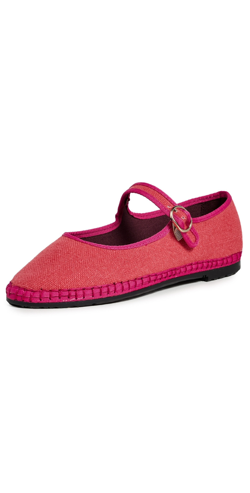 Flabelus Linen Mary Jane Flats Light Pink 39 | Shopbop