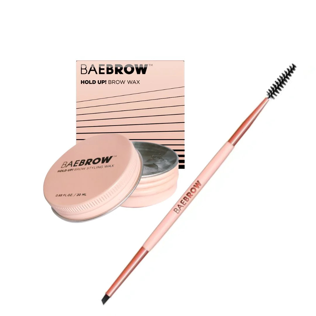 HOLD UP! Flexible Brow Wax + Dual Angled Brush | BAEBROW