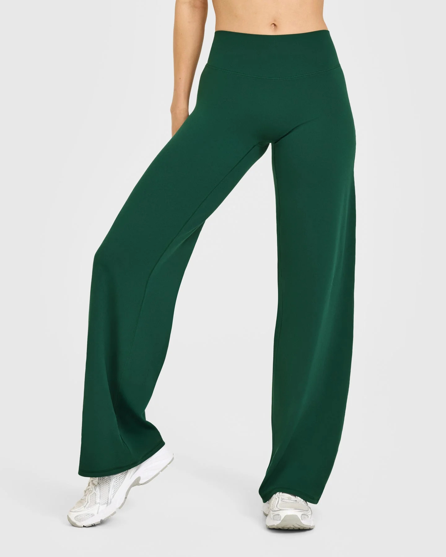 SoftMotion™ Straight Leg Bottoms with White Logo 
 Dark Racing Green | Oner Active (UK / US)