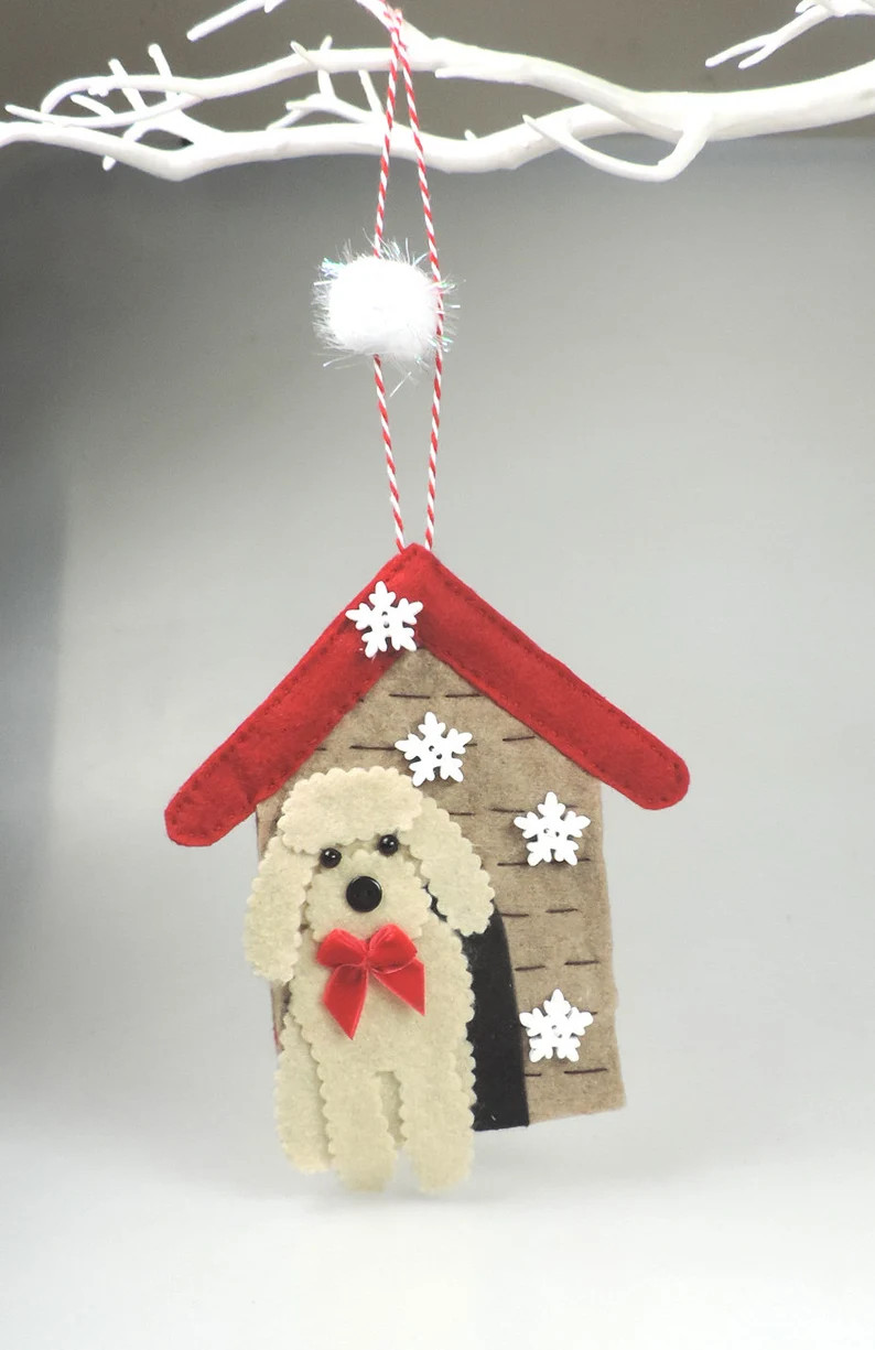 Golden Cockerpoo, in a Dog Kennel Hanging Decoration, Wall or Christmas Tree Dog Decoration, Dog ... | Etsy (US)