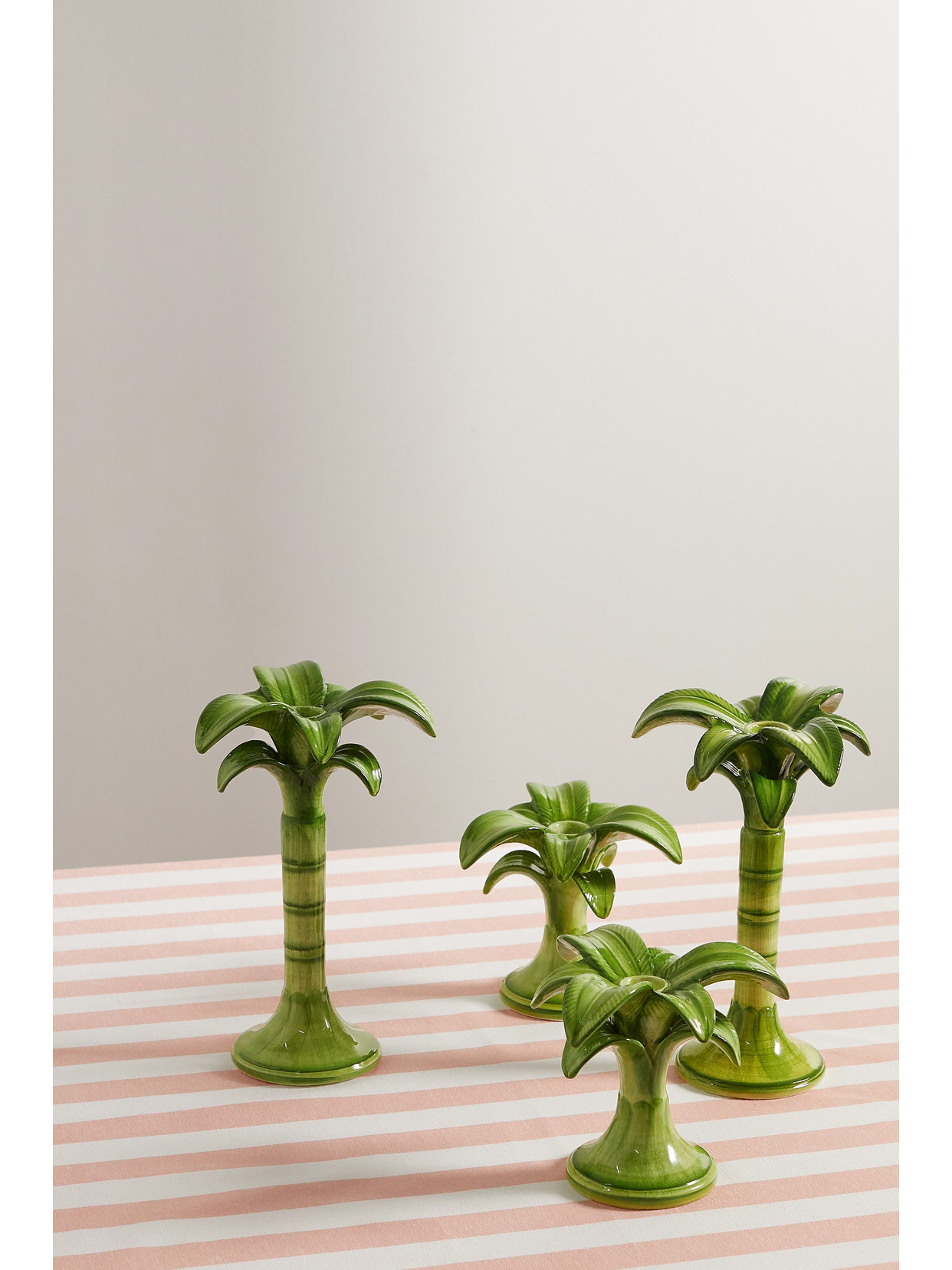 Mrs. Alice - Set Of Four Ceramic Candle Holders - Green | NET-A-PORTER (US)