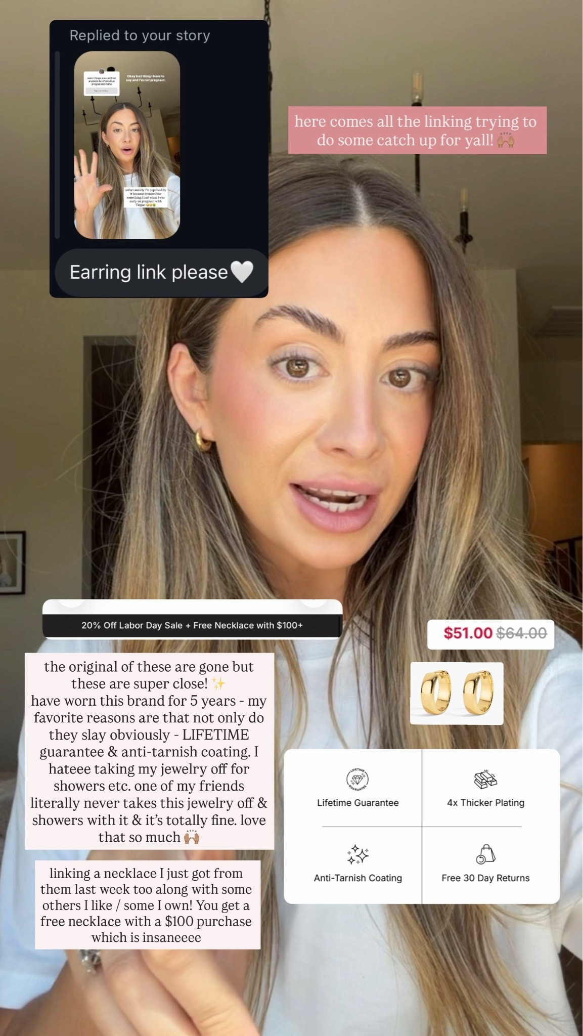 This jewelry brand is the best for the reasons above 🙌🏽💛 amazing sale rn too best time to buy!