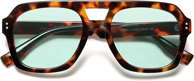 SOJOS Retro Polarized Aviator Sunglasses Womens Mens SJ2385 | Amazon (US)