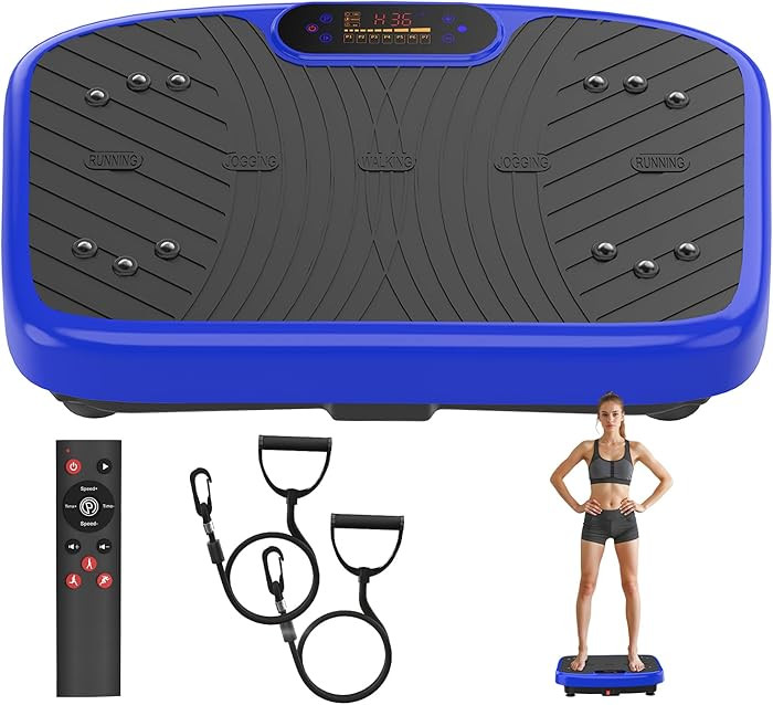 Vibration Plate Exercise Machine, Vibration Platform for Lymphatic Drainage, 200 Adjustable Speed... | Amazon (US)
