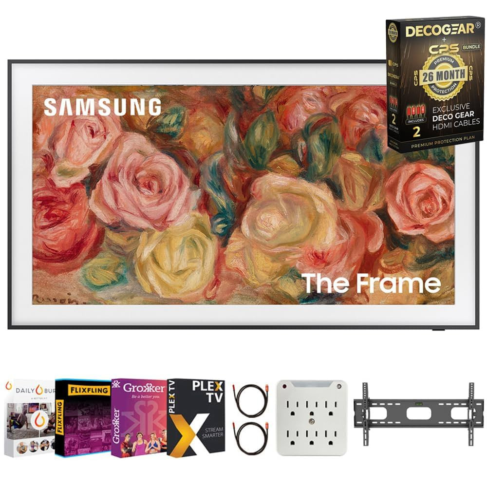 Samsung QN75LS03DA 75 inch The Frame QLED 4K Smart TV 2024 Bundle with Movie Streaming Wall Mount... | Amazon (US)