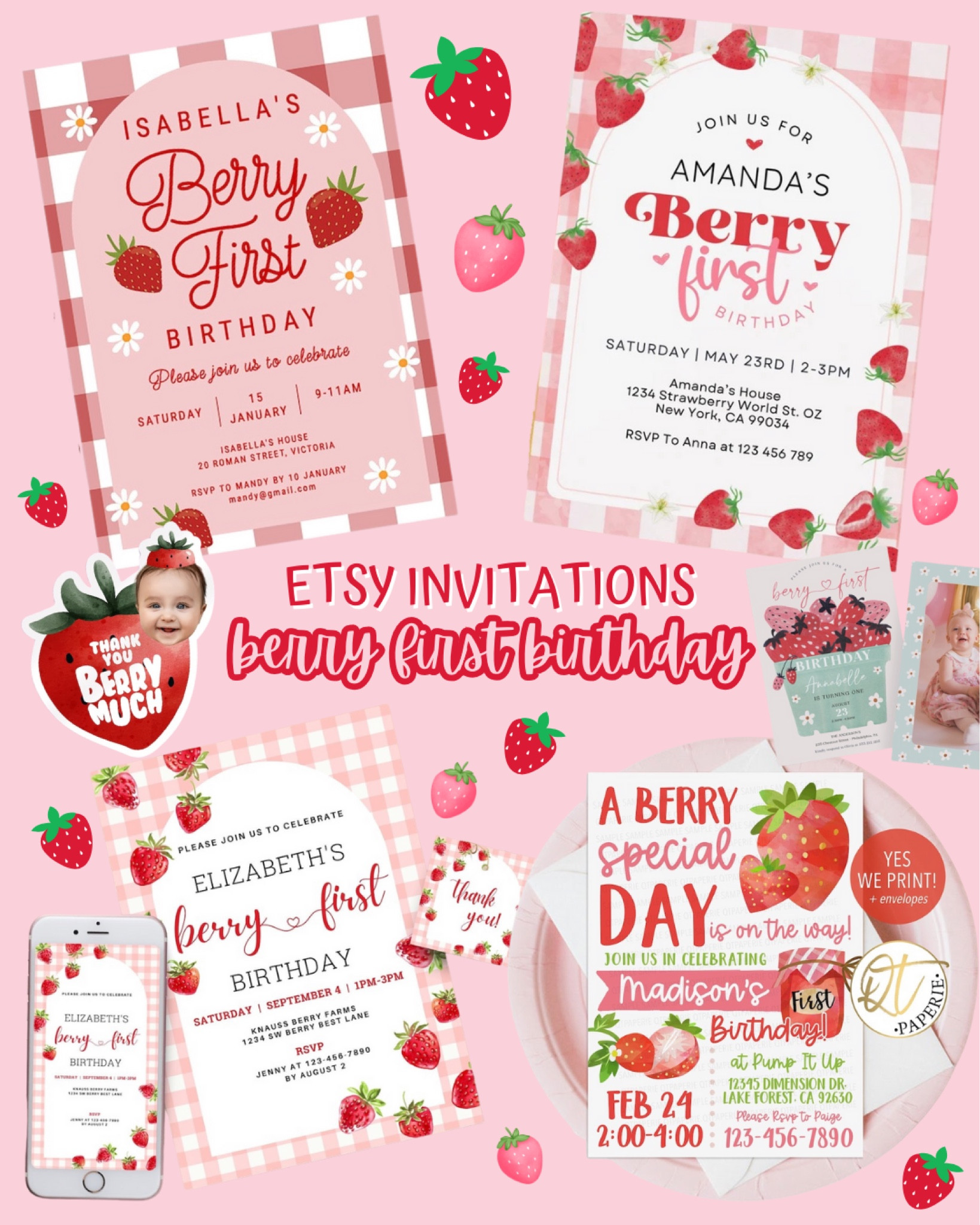 BERRY FIRST BIRTHDAY PARTY INVITATIONS ON ETSY ♥️

#birthday #birthdayparty #berryfirstbirthday #firstbirthdayparty #birthdayinvitations #invitations #babyshower #babygirl #firstbirthday #girlmom

#LTKkids #LTKparties #LTKbaby