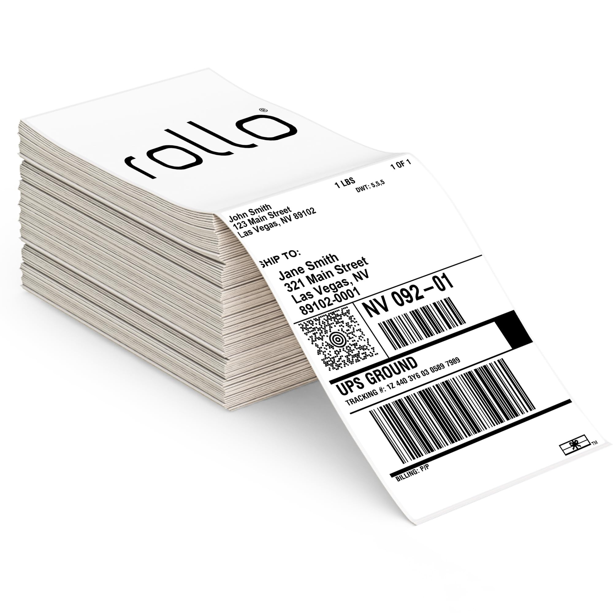 Rollo Direct Thermal Shipping Labels - Pack of 500 4x6 Thermal Labels Fanfold - Perforated and St... | Amazon (US)