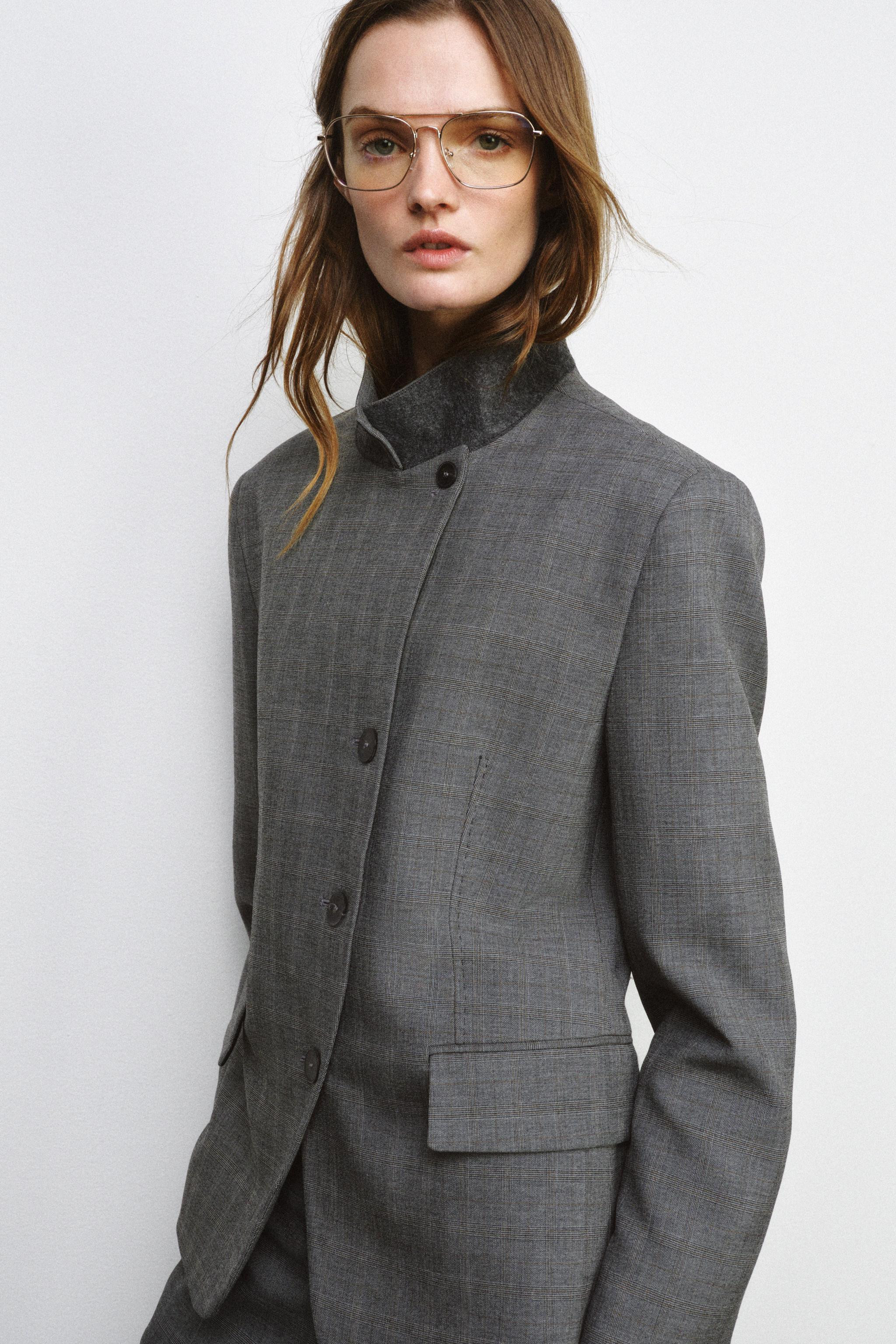 CHECK TAILORED BLAZER ZW COLLECTION | Zara UK