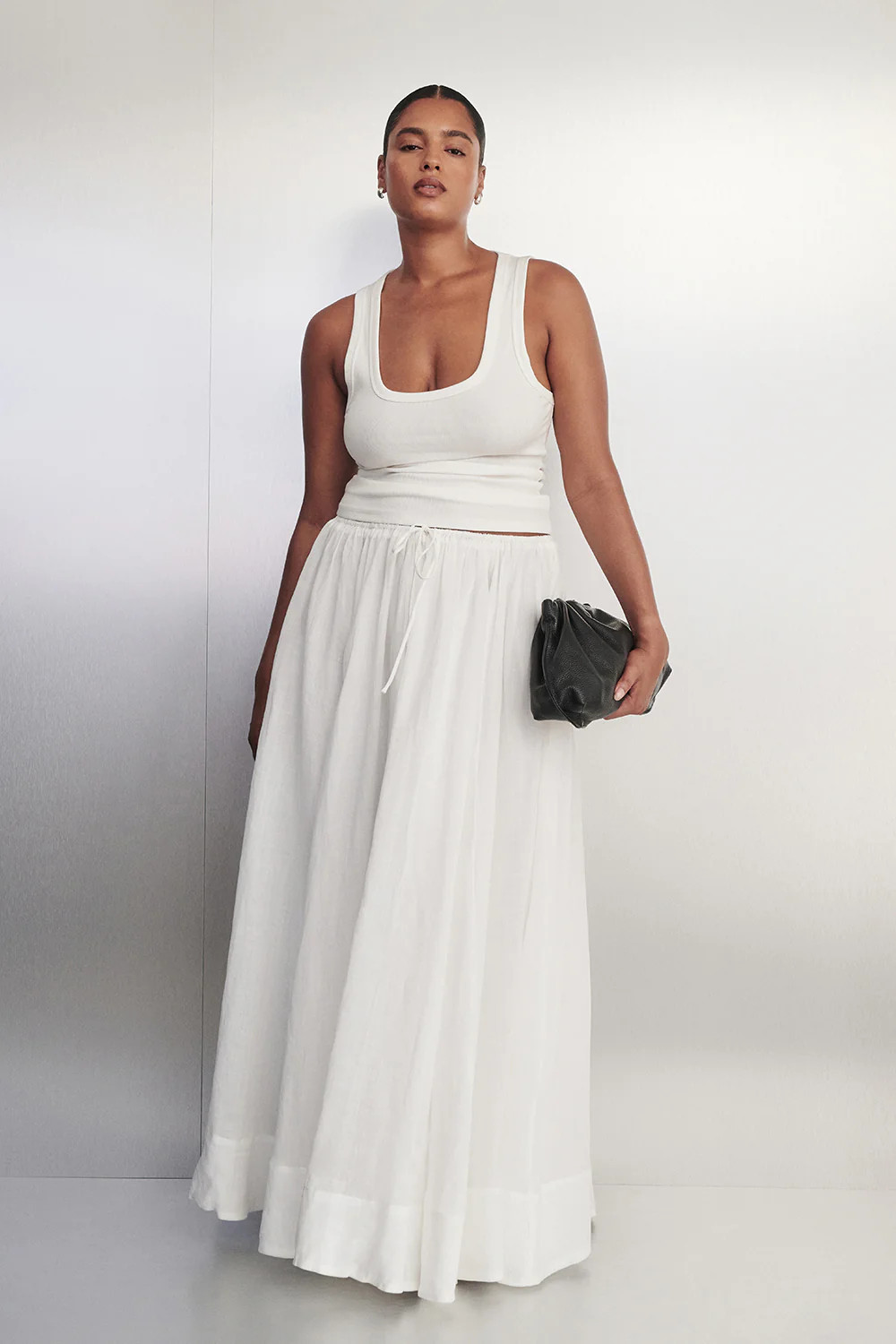 LAYNE WHITE RAMIE SKIRT | DISSH