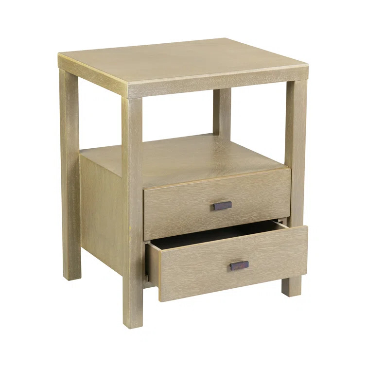 Leflore 2 - Drawer Solid Wood Nightstand | Wayfair Professional