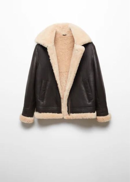 Shearling lined coat 
Jacket for winter 

#LTKHoliday #LTKSeasonal #LTKsalealert