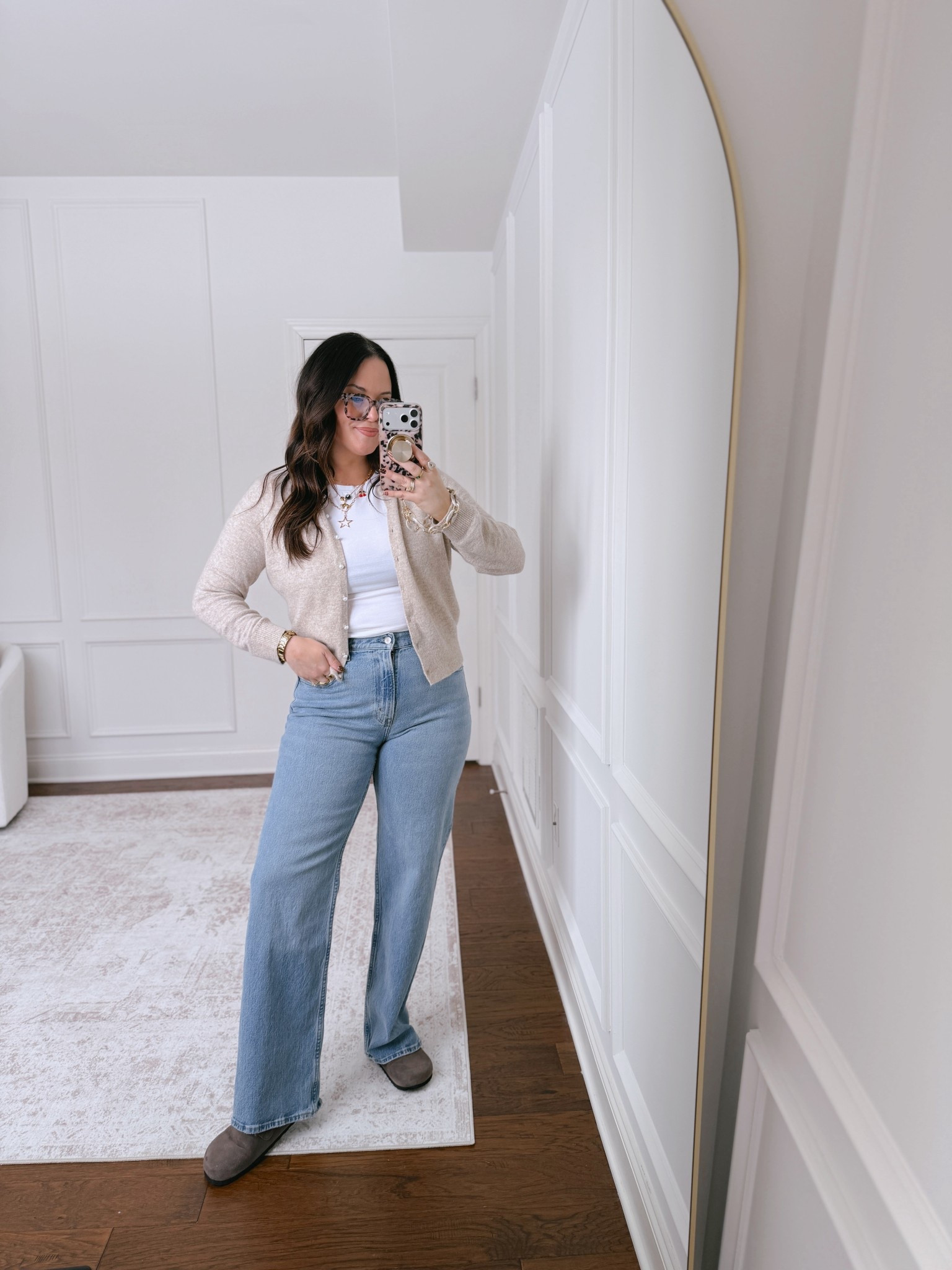 Code: DENIMAF .. wearing a large in the tops and a 31 in the denim! 

#LTKMidsize #LTKootd #LTKSaleAlert