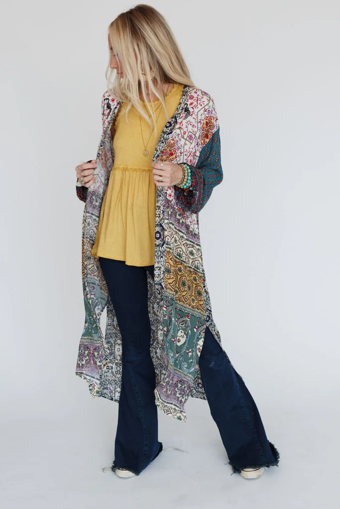 Wild Nights Duster Kimono - Sage | Three Bird Nest