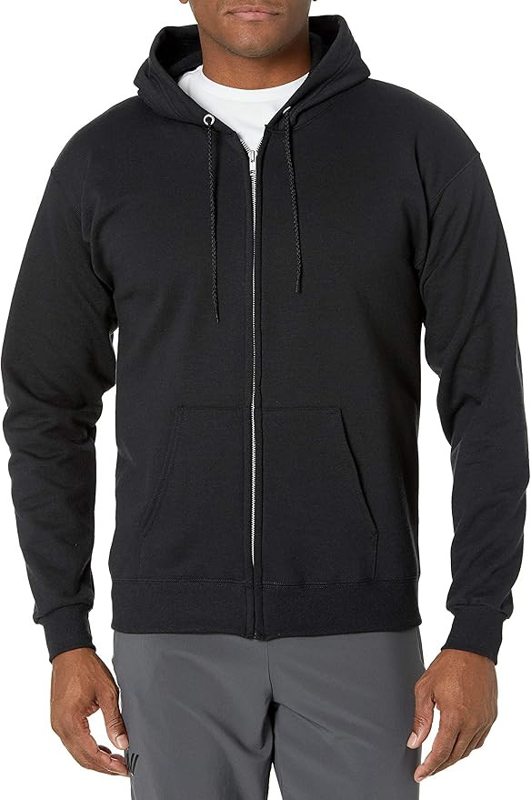 Hanes Men's Full-Zip Eco-Smart Fleece Hoodie | Amazon (US)